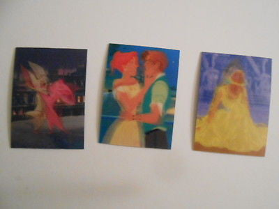 Anastasia Disney movie Upper Deck Lenticular 3 cards insert set 1998.