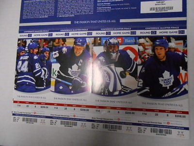 Toronto Maple Leafs quarter finals unused 4 playoff tickets round 1 game 2007