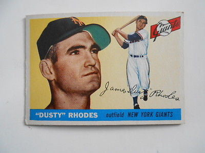 1955 Topps Baseball Dusty Rhodes #1 first card