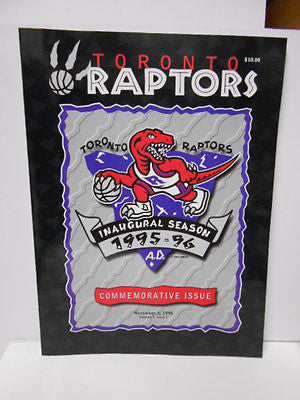 Toronto Raptors NBA basketball first game program 1995/96