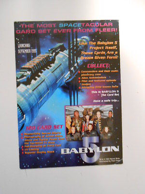 Babylon 5 series 1 rare Fleer four cards preview sheet 1990