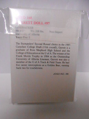 CFL Football Jogo series 2 cards set 1986