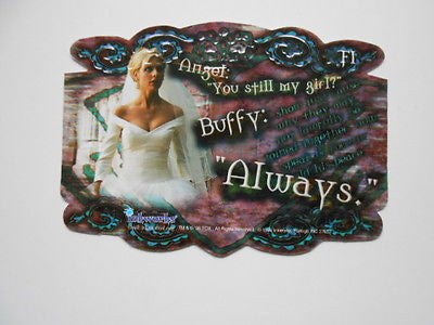 Buffy the Vampire Slayer TV show diecut insert wedding card