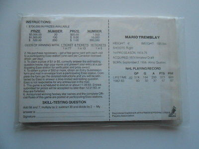 Esso Gas NHL hockey regional issued card set 1981