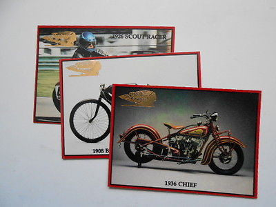 Indian Motorcycle 3 cards rare preview set 1990