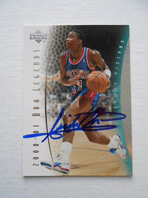 nba rare cards Isiah Thomas rare signed NBA card w/ COA