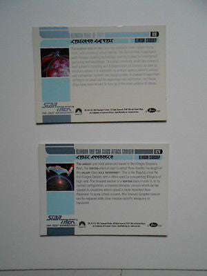 Star Trek foil holograms two insert ship cards 1990s
