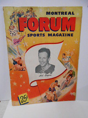 Montreal Forum Hockey rare sports magazine 1948