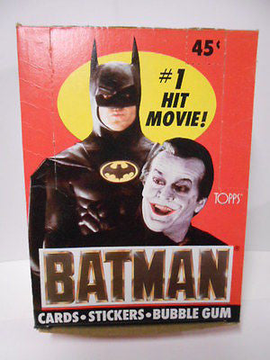 Batman Topps movie cards rare full box 1989