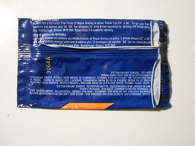 Wayne Gretzky NHL hockey chocolate bar wrapper 1980