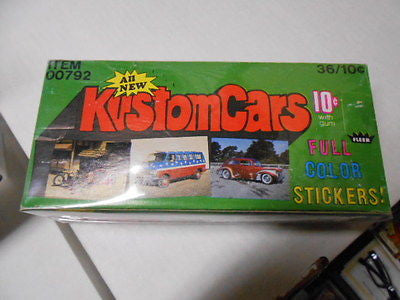 KustomCars cards rare empty display box 1970s