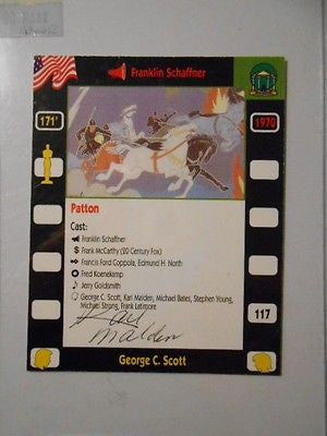 Movie Poster cards Patton signed Karl Malden insert card