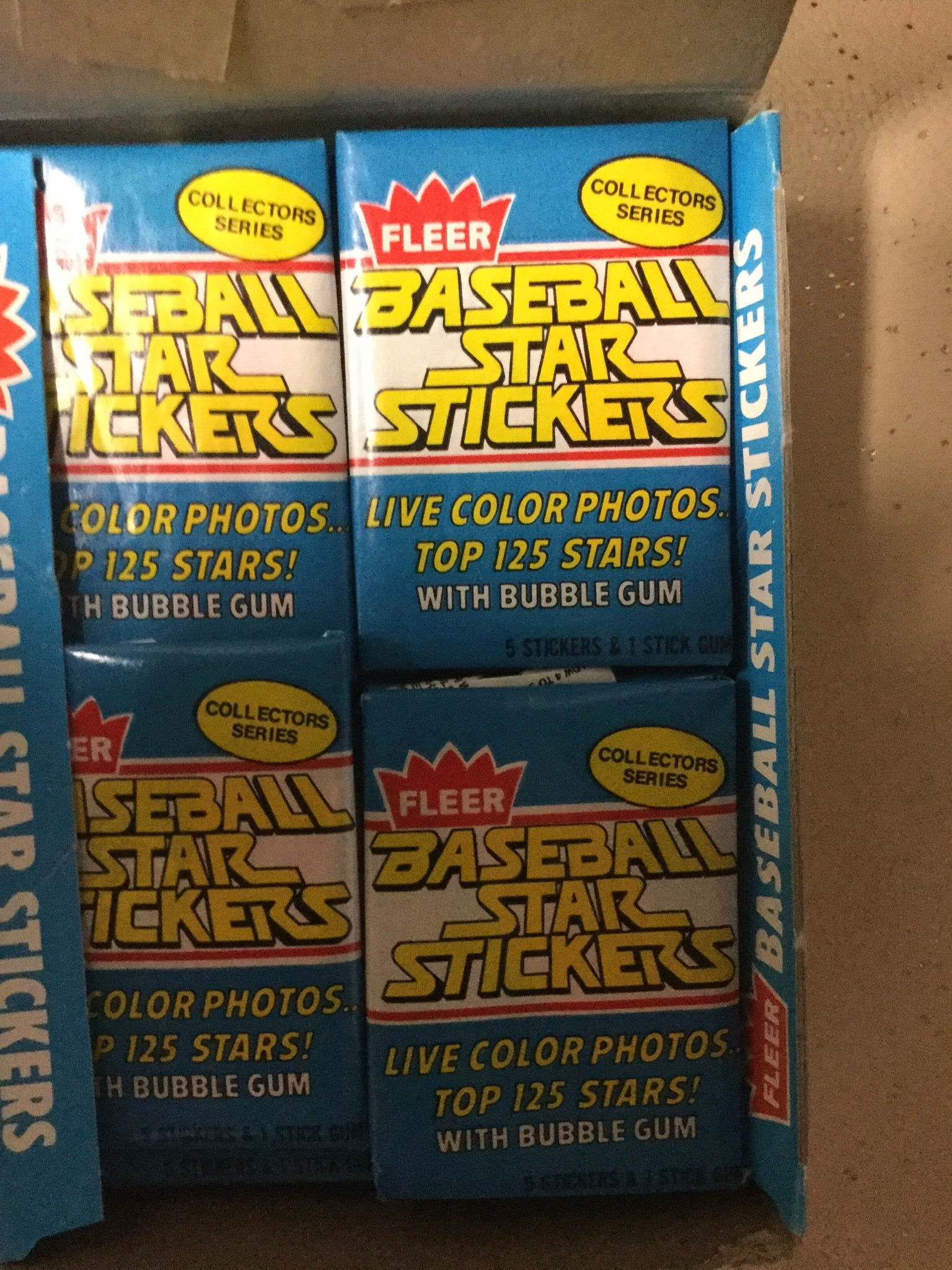 1987 Fleer Baseball Star Stickers rare issue 36 packs box