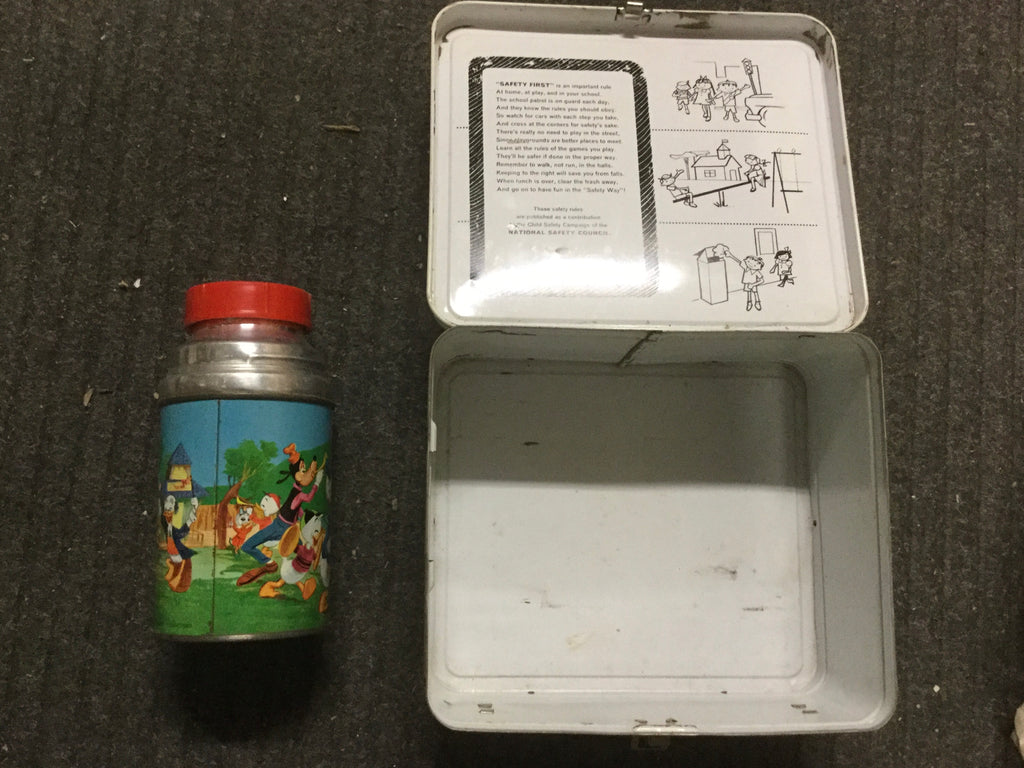 Mickey Mouse Club Rare Disney metal lunch box and metal Thermos