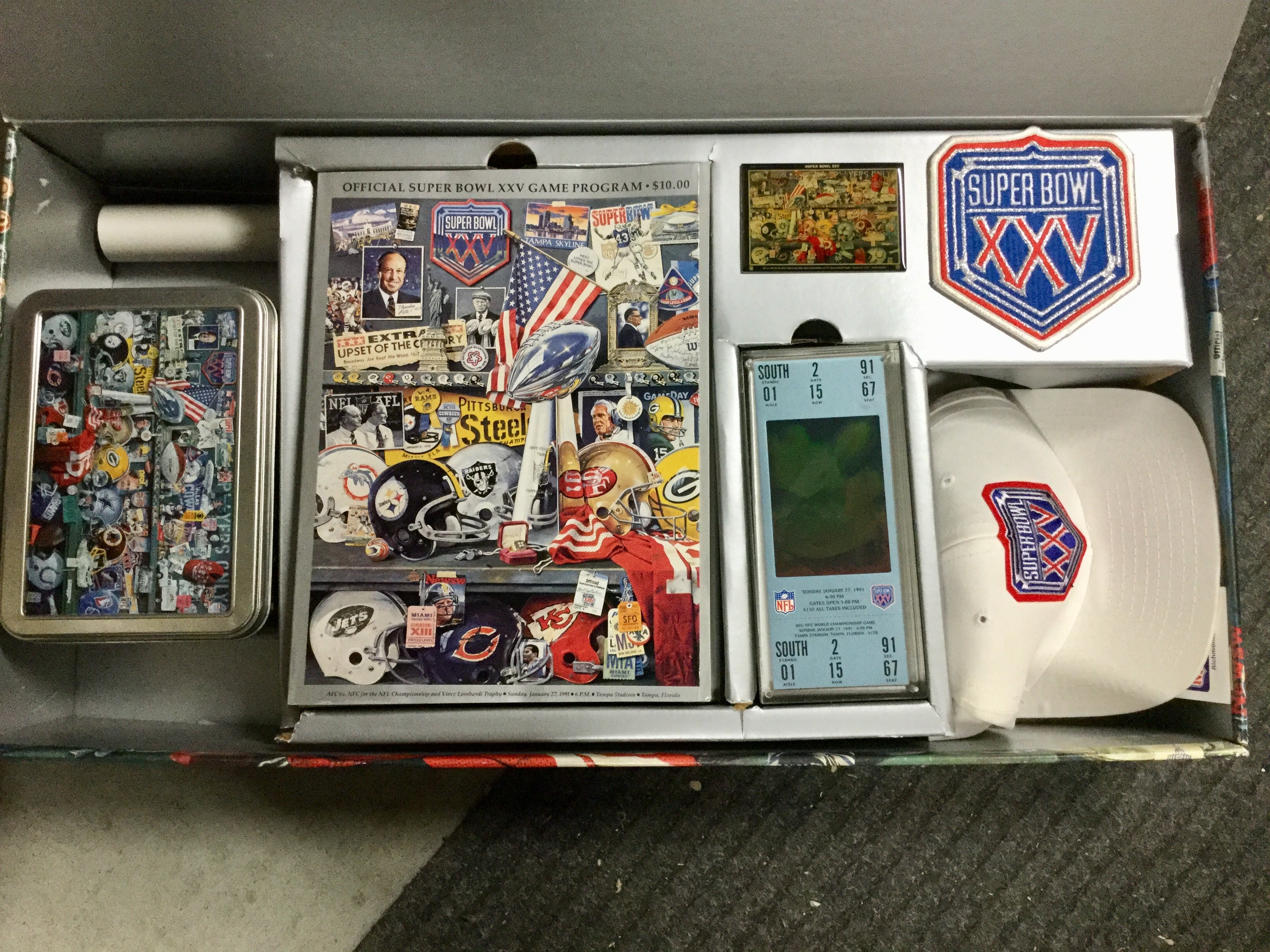 Super Bowl football XXV Anniversary Commerative collection