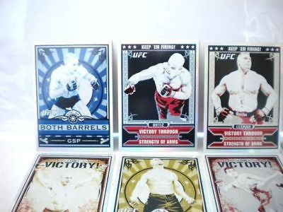 UFC Both Barrels rare series 3 foil insert card set