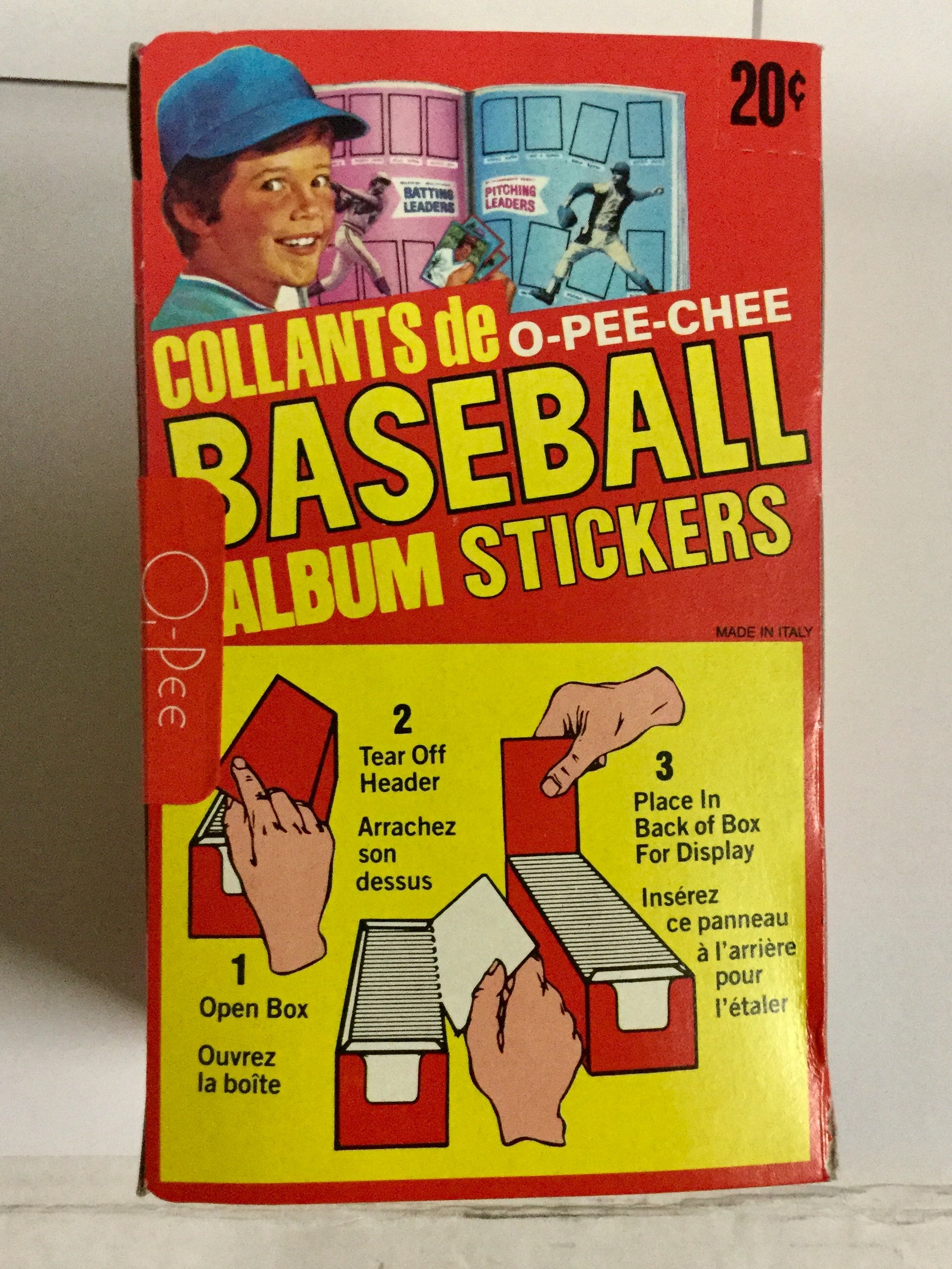 Baseball opc Rare 100 packs stickers box 1982 Baseball opc Rare 100 packs stickers box 1982