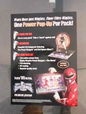 Power Rangers TV show 9 cards set uncut sheet 1994