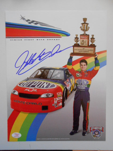 Jeff Gordon Autographed NASCAR 8x10 Photo