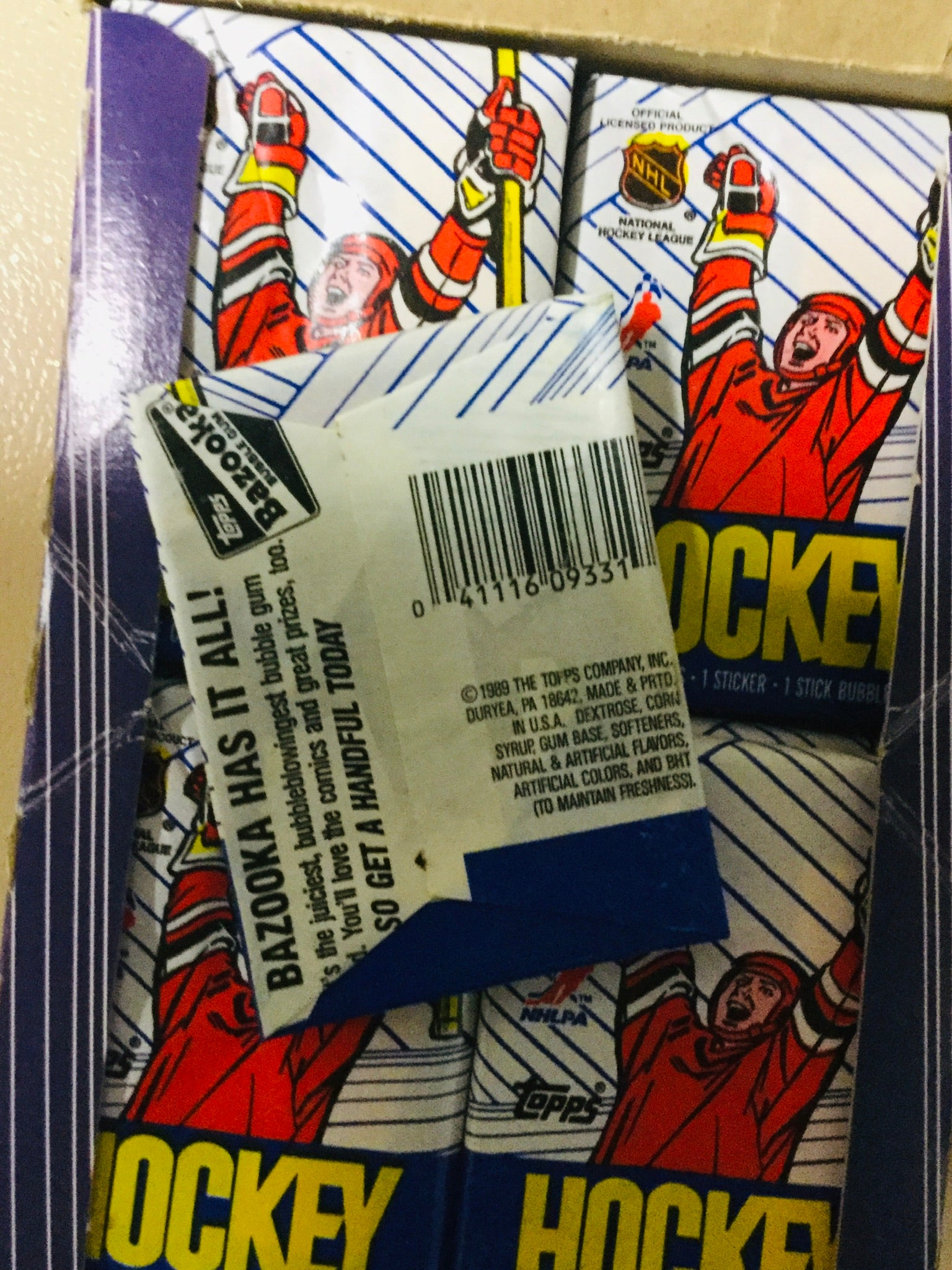 1989 Topps hockey cards 48 packs box