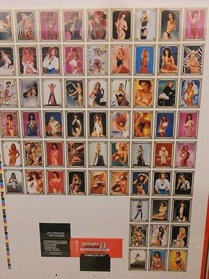 Scream Queens series 2 rare uncut card sheet 1990s
