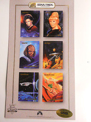 Star Trek,Football,comics,motorcycles uncut card sheets 1993