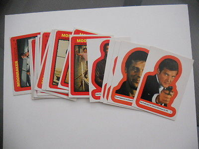 James Bond Moonraker movie sticker set 1979