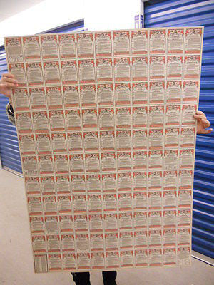 Donruss baseball cards rare uncut card sheet 1981