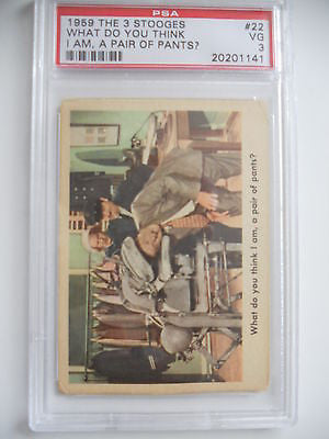 Three Stooges rare PSA graded card 1959