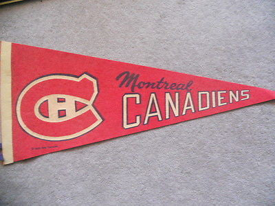 Montreal Canadiens NHL rarer version hockey pennant 1970