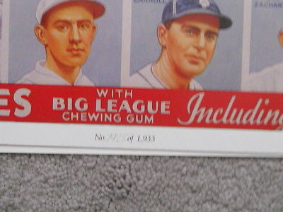 Babe Ruth Big League rare vintage uncut card sheet reprinted of 1930s cards