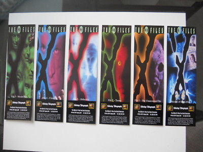 X-Files TV show rare Australian bookmark set 1990