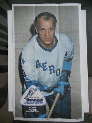 Gordie Howe rare WHA Hockey poster 1974
