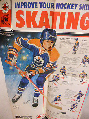Wayne Gretzky Shoppers Drug Mart Hockey skills large poster 1981