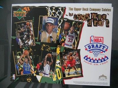 Toronto Raptors UD NBA draft uncut card sheet 1995