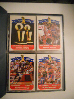 Detroit Pistons Champs Unocal limited card set w/ binder 1990