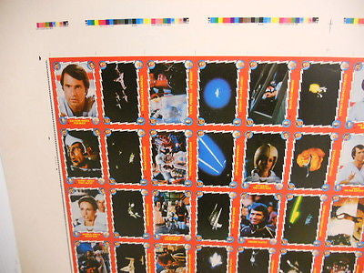 Buck Rogers TV show rare test proof card sheet 1979