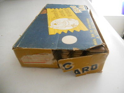 Komic Kard Funny Plaks rare full vintage box 1950s