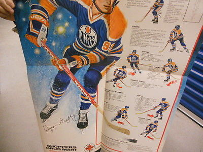 Wayne Gretzky Shoppers Drug Mart Hockey skills large poster 1981