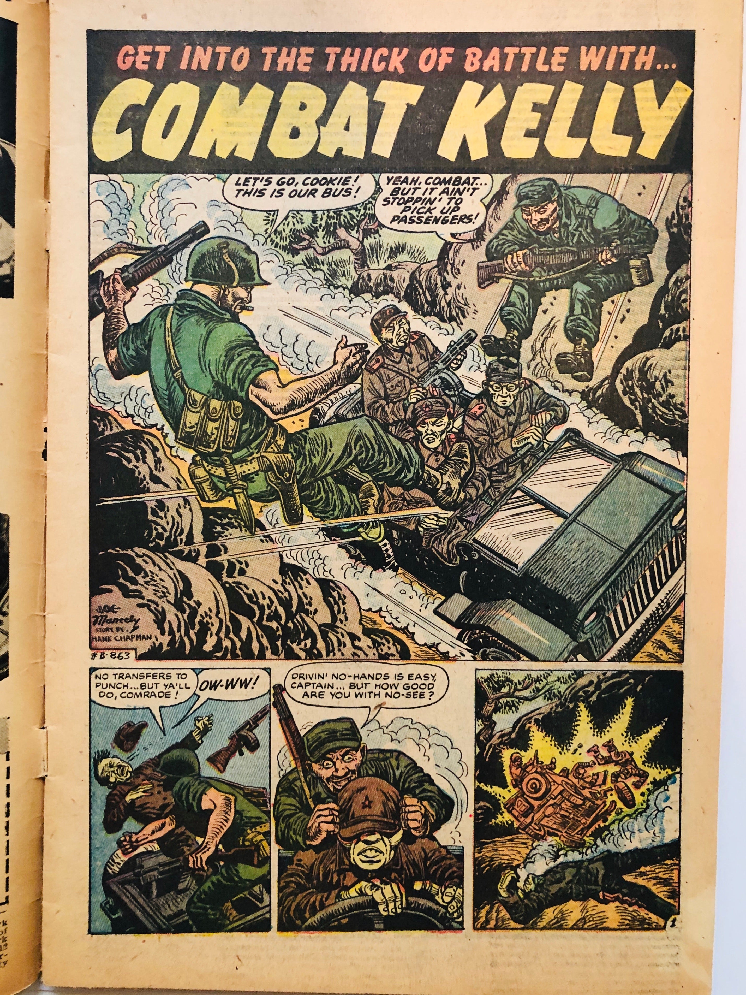 1952 Combat Kelly war rare comic book