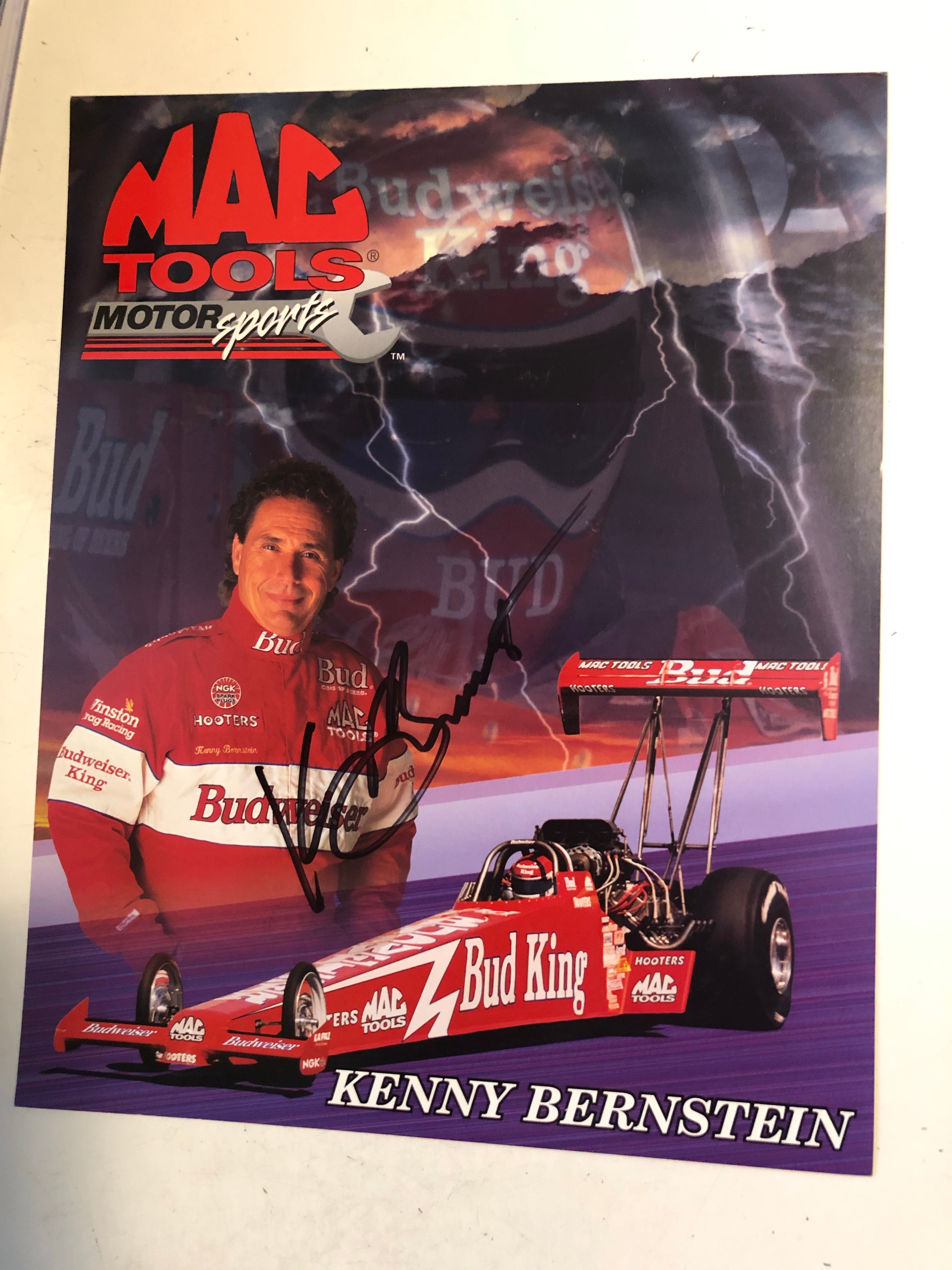 Drag racing superstar Kenny Bernstein autograph photo with COA