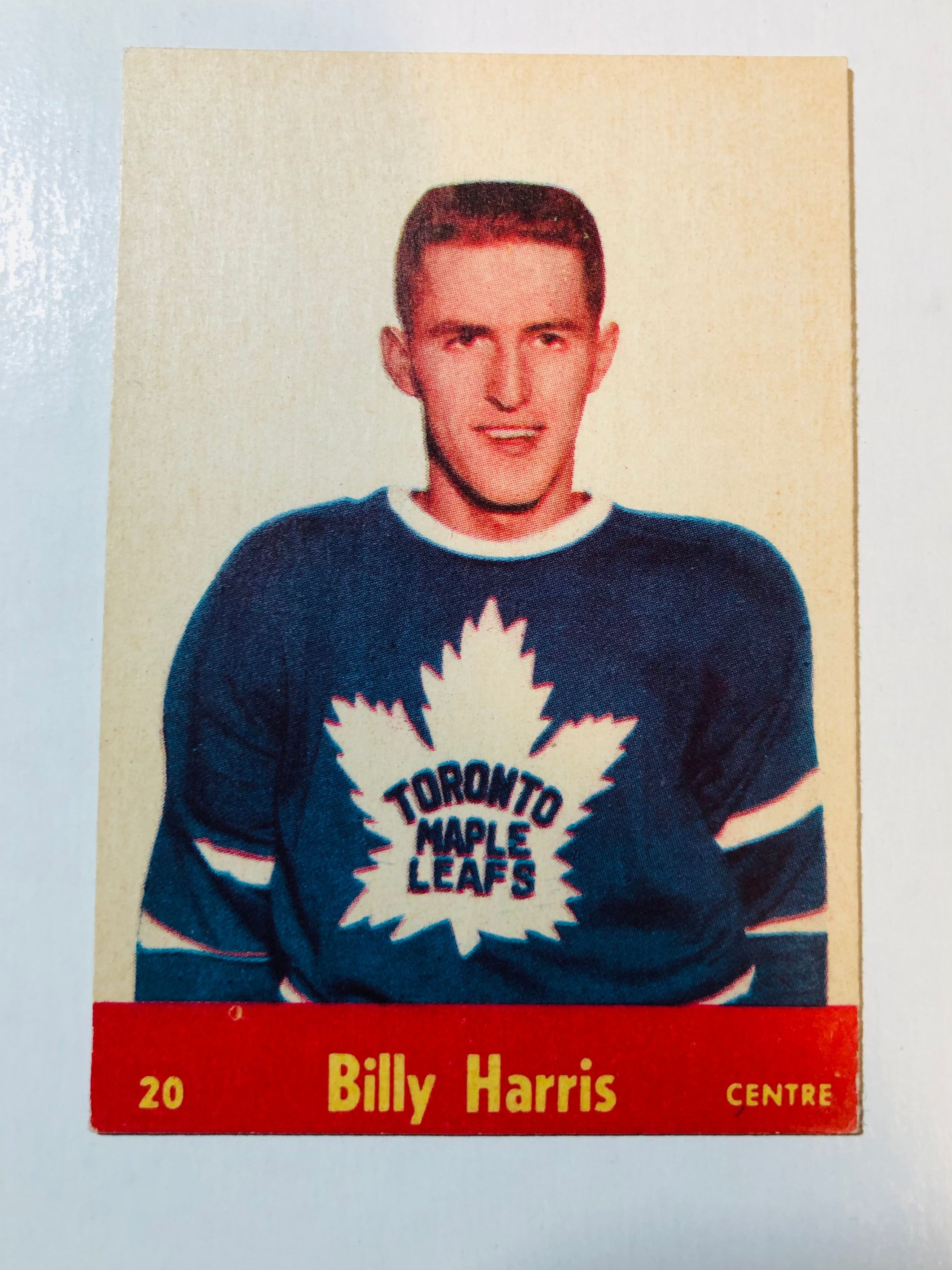 1955 Parkhurst Billy Harris rookie hockey card