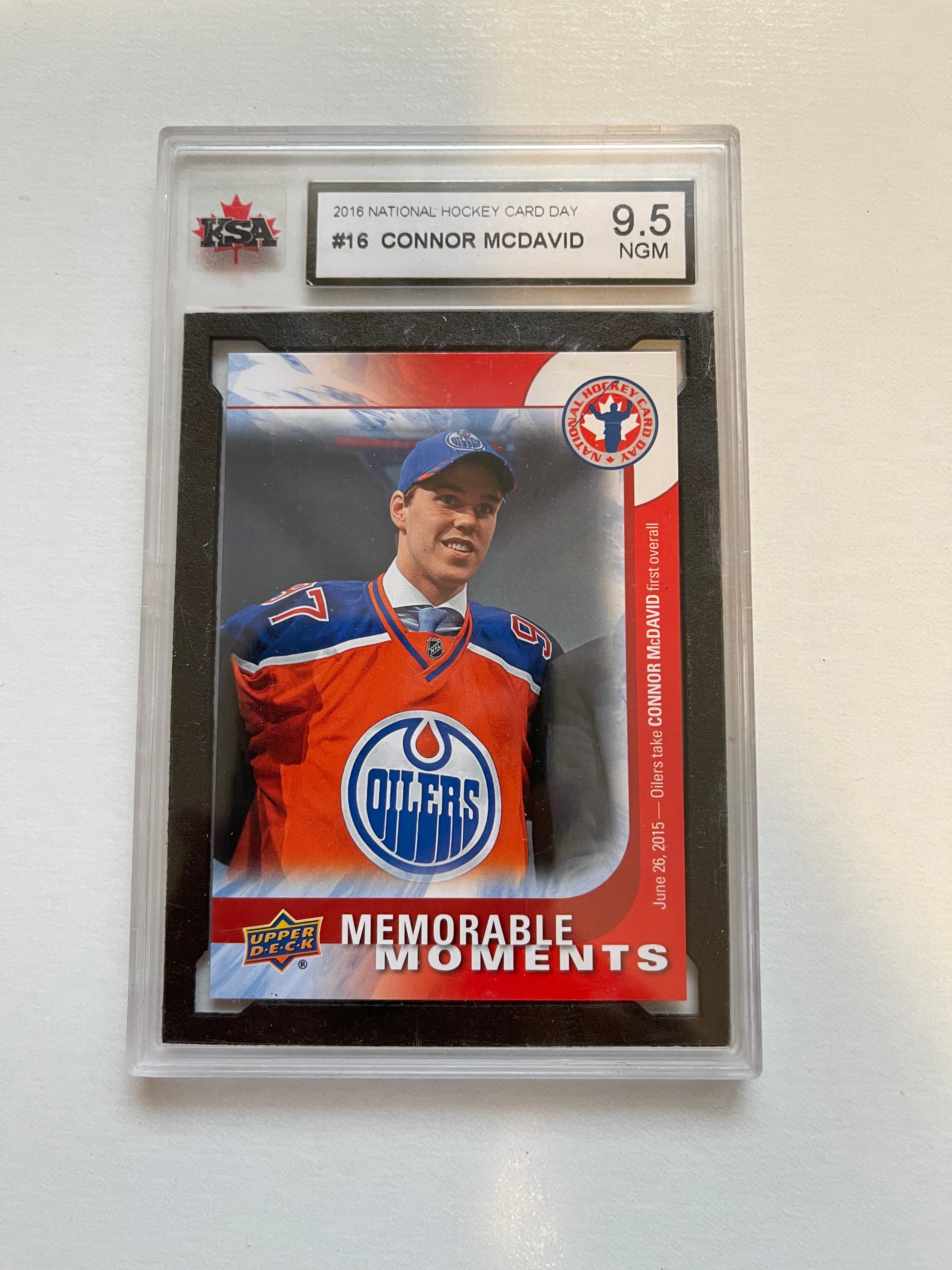 Connor McDavid hockey rookie cards KSA 9.5