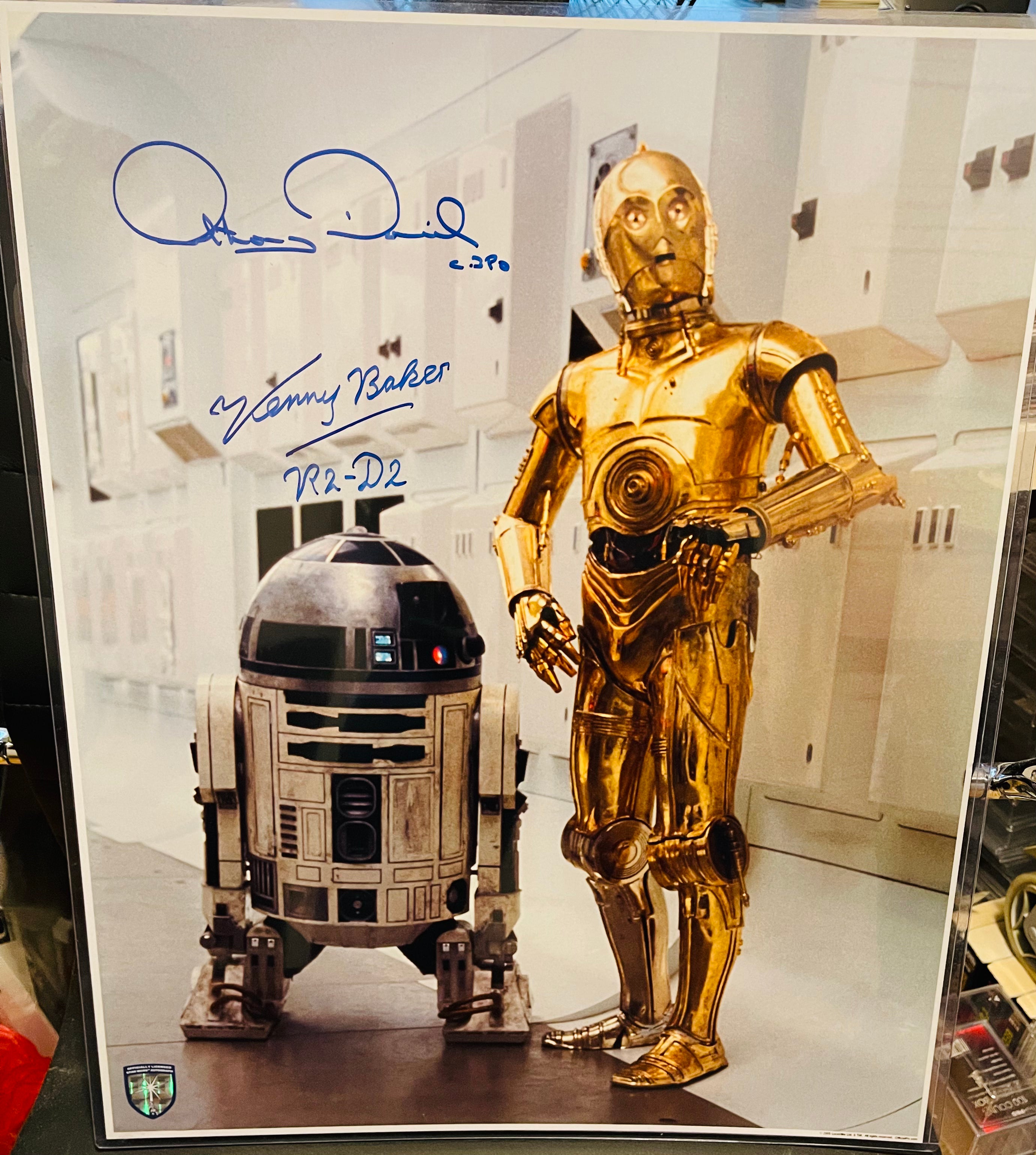 Star Wars Anthony Daniels and Kenny Baker rare 16x20 double autograph with Official Pix COA