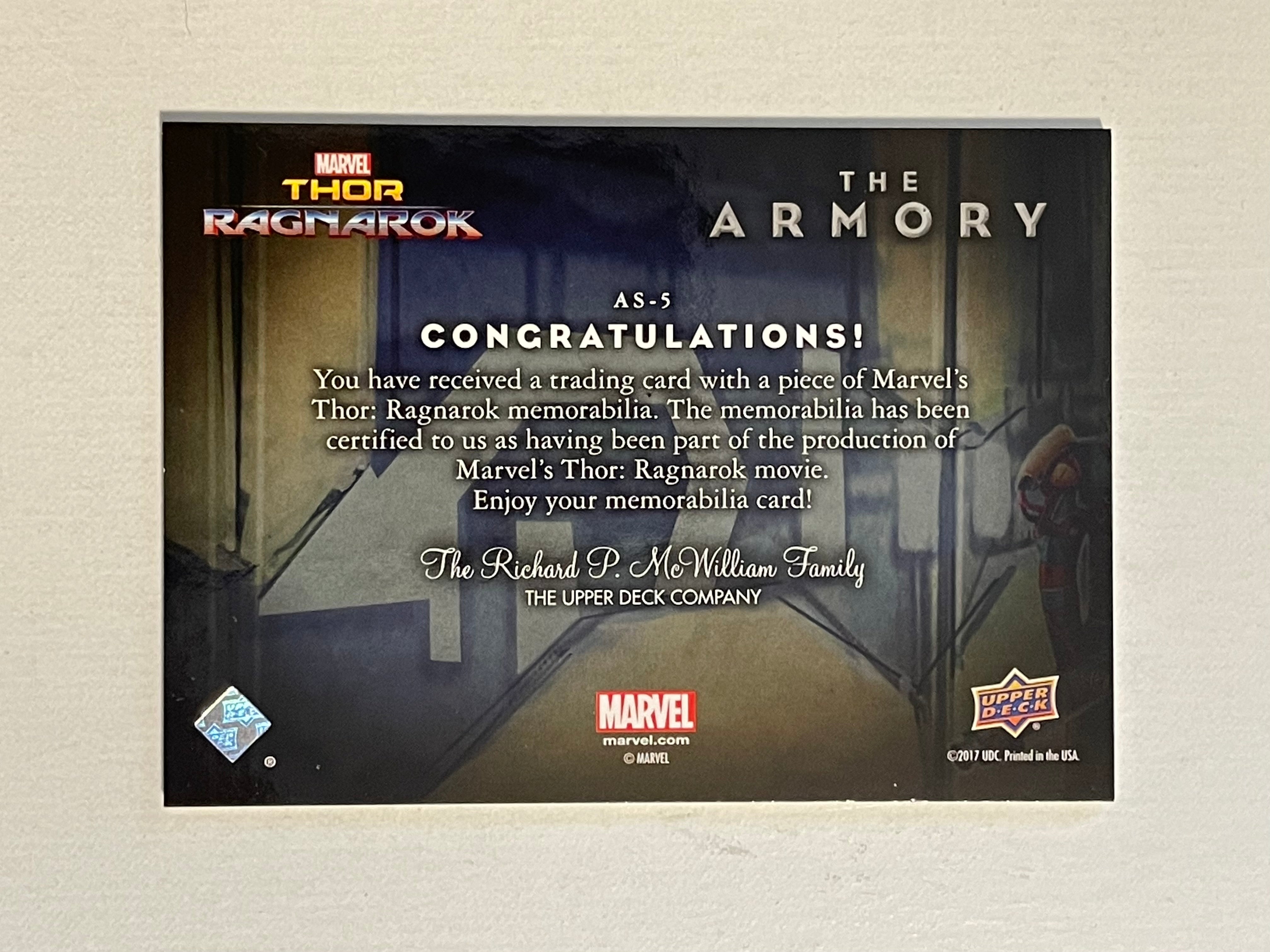 Marvel Loki Thor movie rare memorabilia insert card