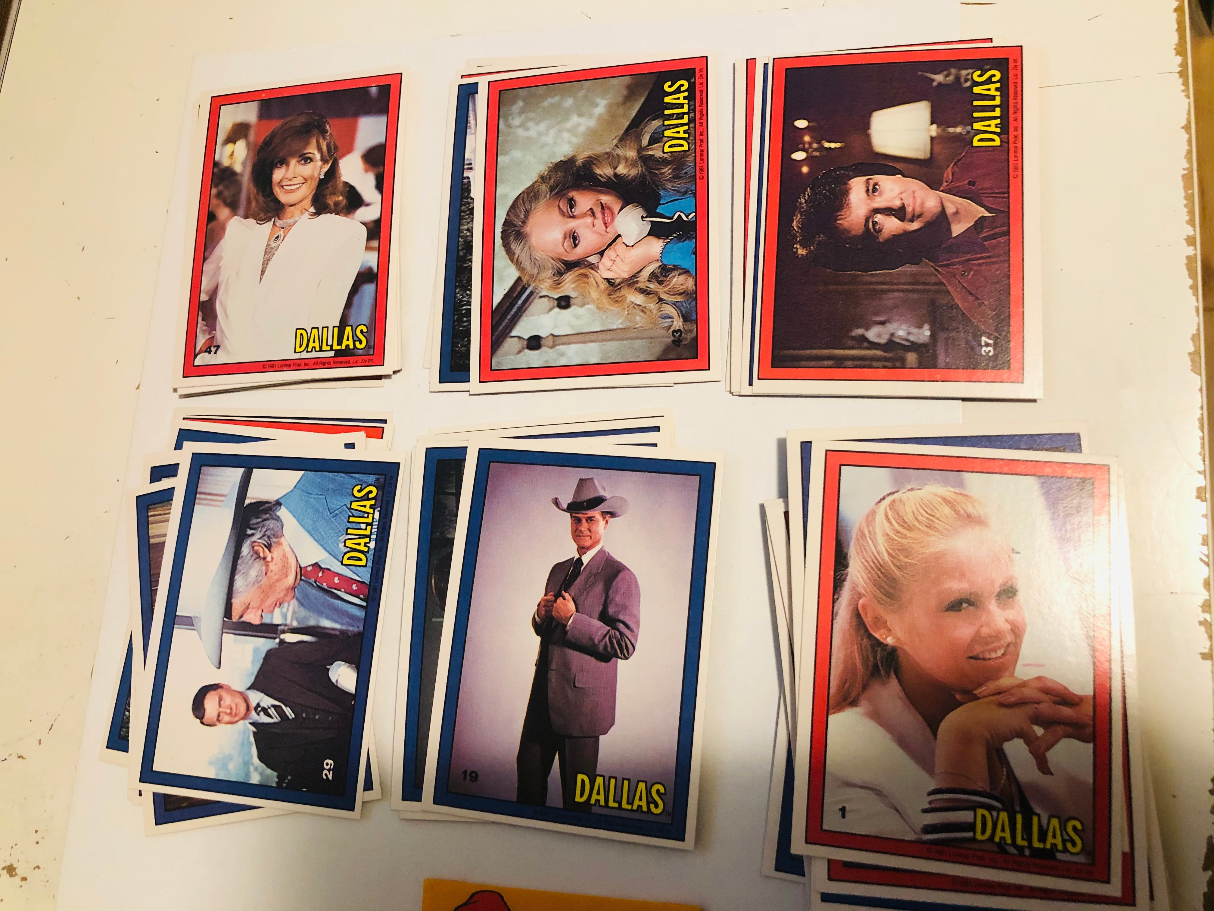 Dallas TV show rare cards set with wrapper 1981