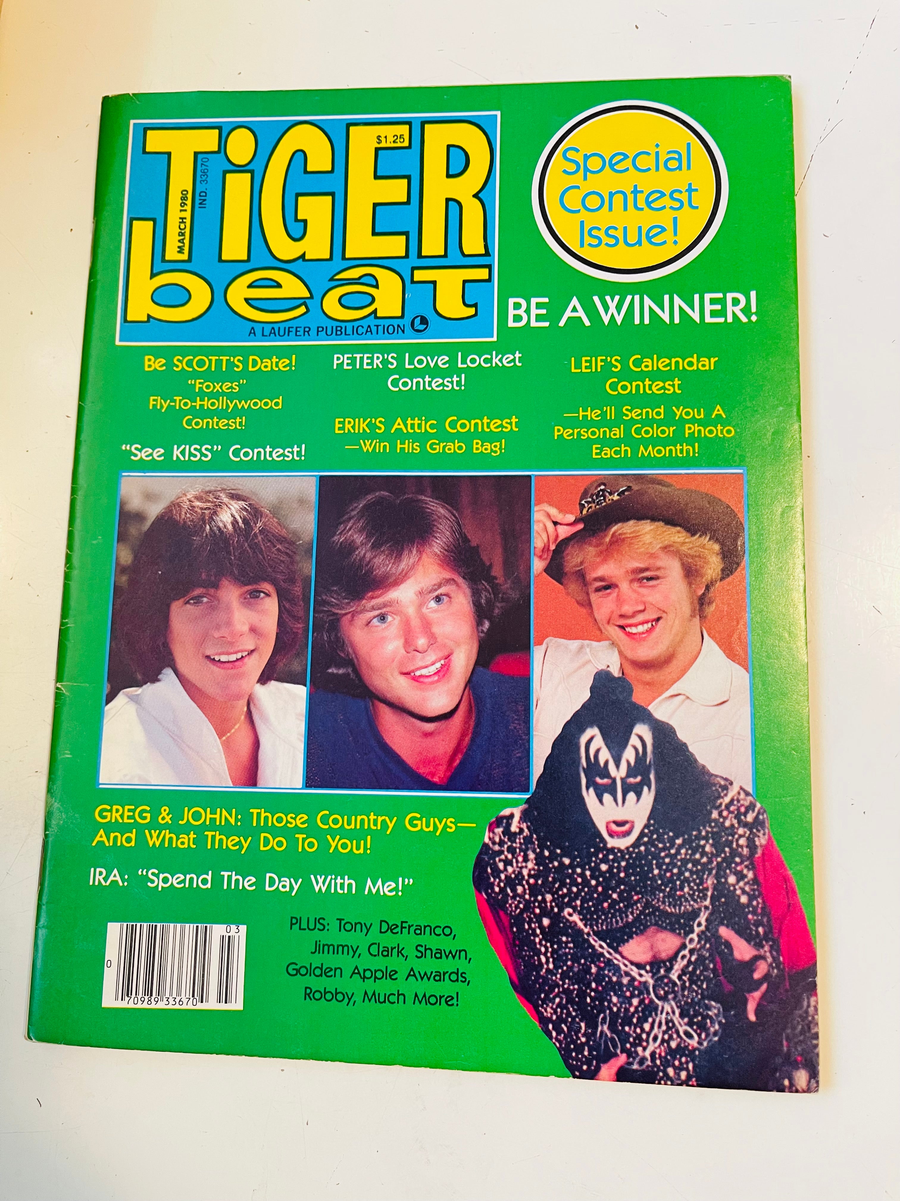 Tiger Beat Teen magazine with Kiss March 1980