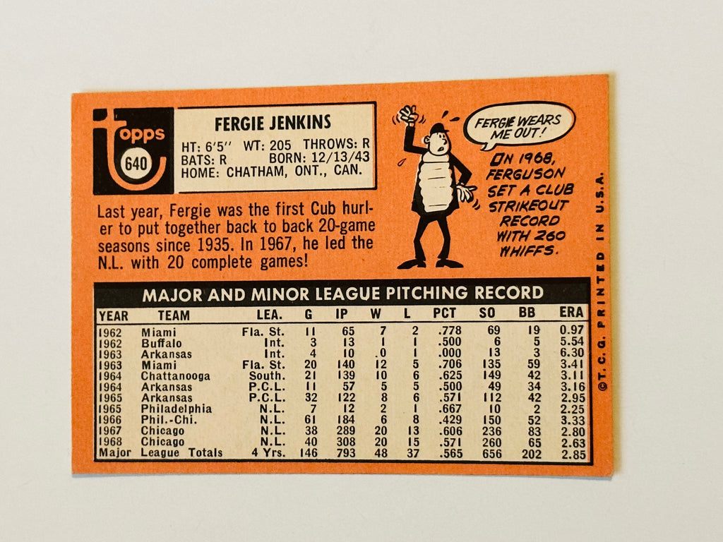 1969 Topps Fergie Jenkins