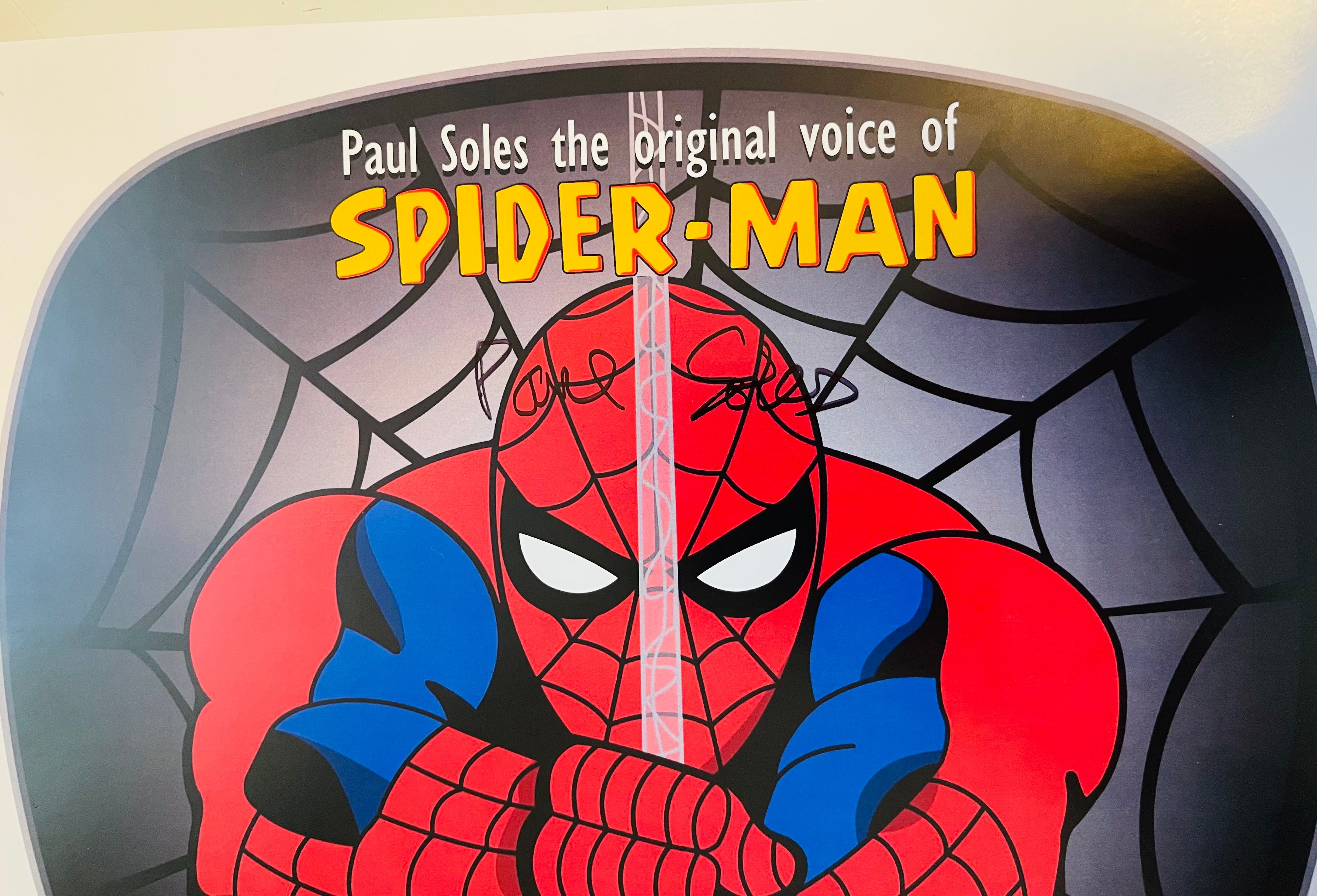 Spider-Man cartoon Paul Soles voice actor rare autograph 8x10 photo with COA
