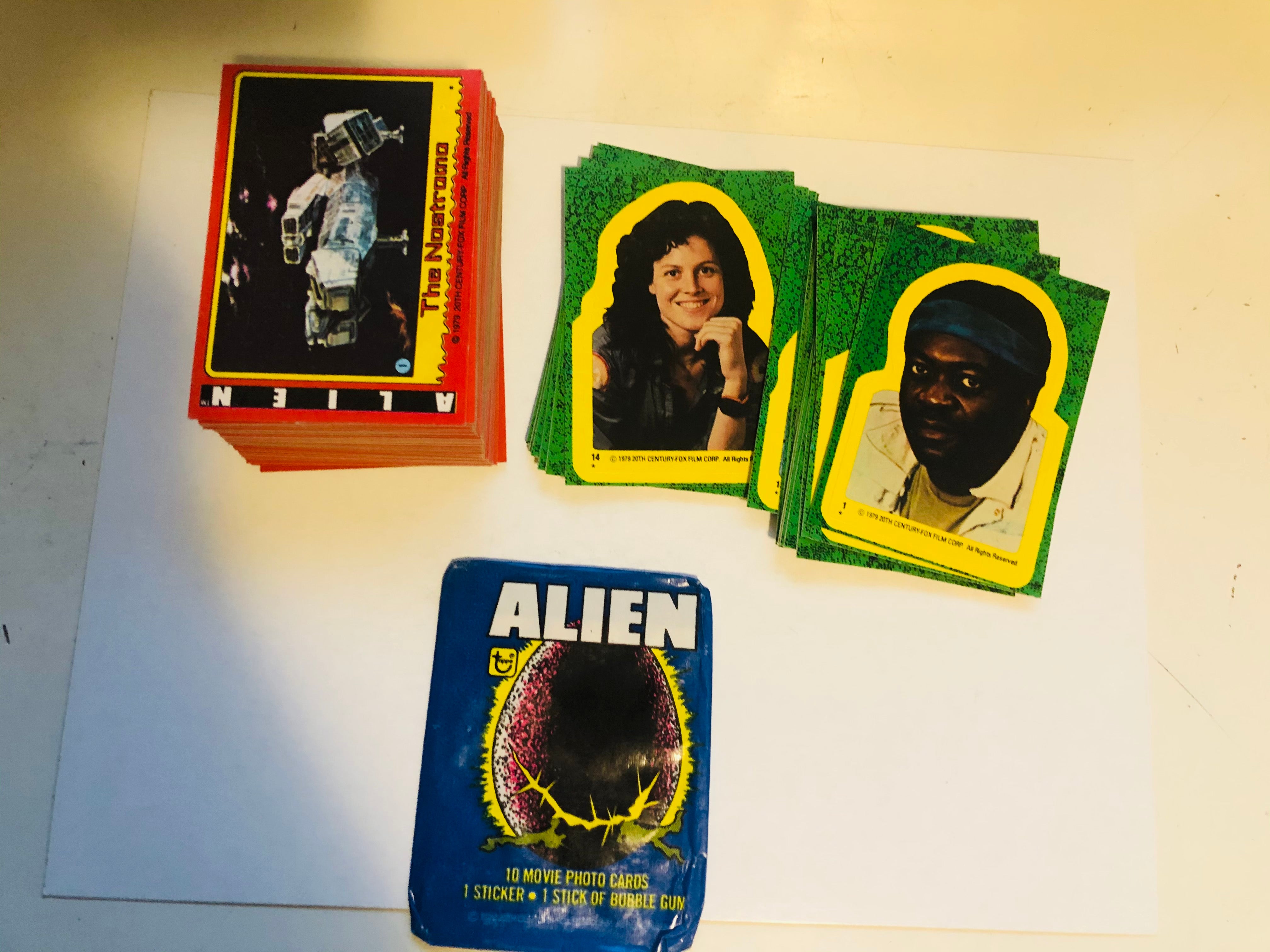 Alien Topps first movie cards and stickers set 1979